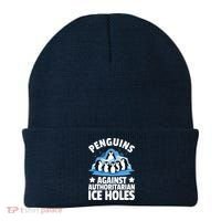Penguin Protest Anti Authoritarian Ice Hole Beanie thumb 0