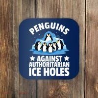 Penguin Protest Anti Authoritarian Ice Hole Coaster thumb 0