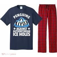 Penguin Protest Anti Authoritarian Ice Hole Pajama Set thumb 0