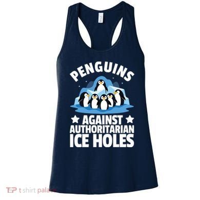 Penguin Protest Anti Authoritarian Ice Hole Women's Tank Top