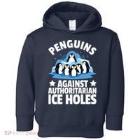 Penguin Protest Anti Authoritarian Ice Hole Toddler Hoodie thumb 0