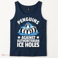 Penguin Protest Anti Authoritarian Ice Hole Tank Top thumb 2