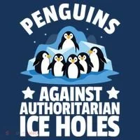 Penguin Protest Anti Authoritarian Ice Hole Tank Top thumb 6