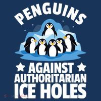 Penguin Protest Anti Authoritarian Ice Hole Women's T-Shirt thumb 6