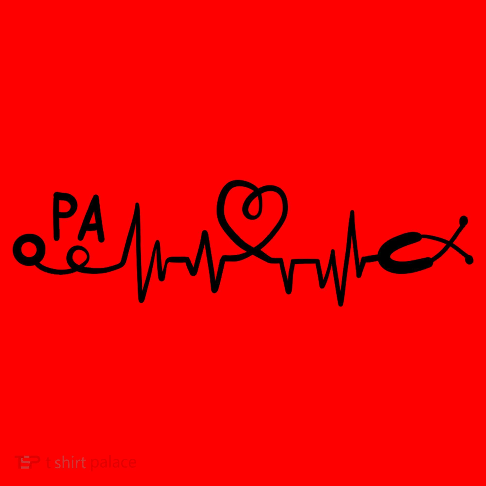 PA Physician Assistant Heartbeat Gift T Santa Hat