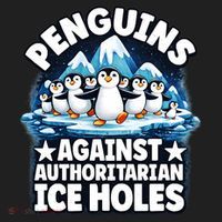 Penguin Protest Anti Authoritarian Stop Ice Hole Tumbler thumb 3