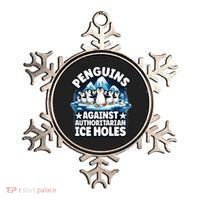 Penguin Protest Anti Authoritarian Stop Ice Hole Ornament thumb 0