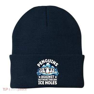 Penguin Protest Anti Authoritarian Stop Ice Hole Beanie