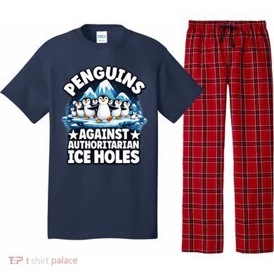 Penguin Protest Anti Authoritarian Stop Ice Hole Pajama Set