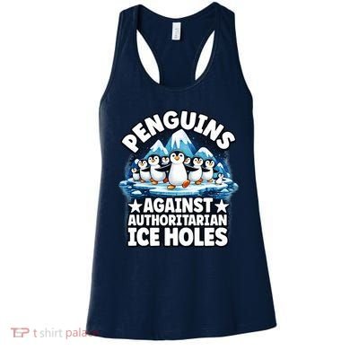 Penguin Protest Anti Authoritarian Stop Ice Hole Women's Tank Top