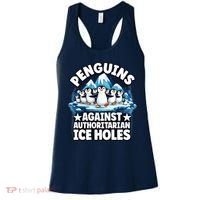 Penguin Protest Anti Authoritarian Stop Ice Hole Women's Tank Top thumb 0