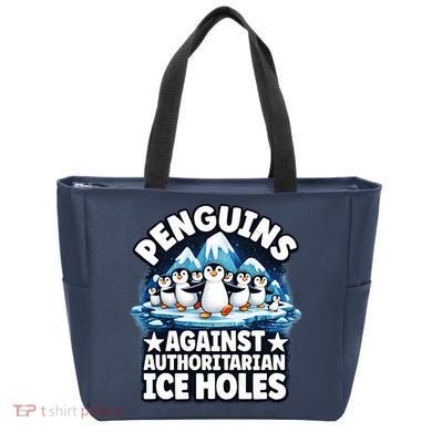 Penguin Protest Anti Authoritarian Stop Ice Hole Tote Bag