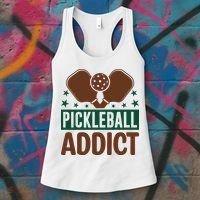 Paddles Pickleball Addict Gift For Player Team Sport Women's Tank Top thumb 3