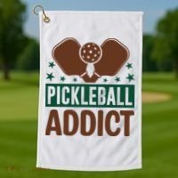 Paddles Pickleball Addict Gift For Player Team Sport Golf Towel thumb 1