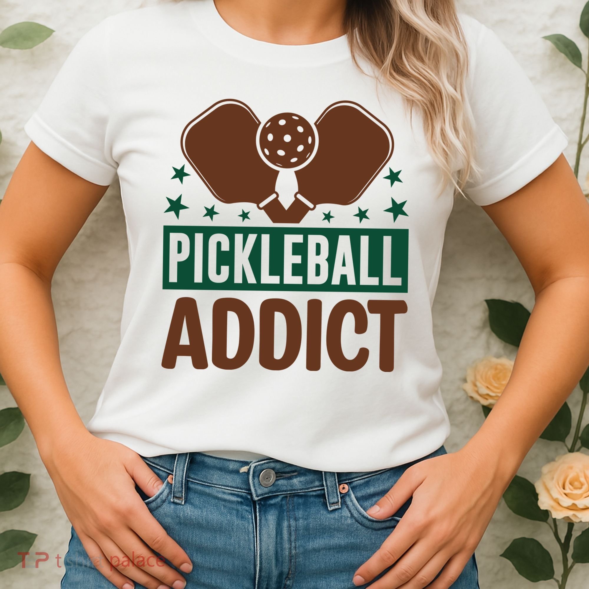 Paddles Pickleball Addict Gift For Player Team Sport Women's T-Shirt