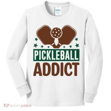 Paddles Pickleball Addict Gift For Player Team Sport Kids Long Sleeve Shirt
