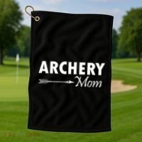 Proud Parent Archery Mom Cool Gift Golf Towel thumb 1