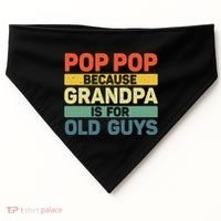 Pop Pop Art For Grandpa From Grandkids FatherS Day Pop Pop USA-Made Doggie Bandana thumb 0
