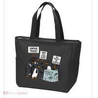 Penguins Protest Against Tariffs Funny Penguin Tariff Tote Bag thumb 3