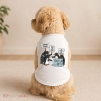 Penguins Protest Against Tariffs Funny Penguin Tariff Doggie Tank thumb 2