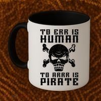 Pirate Pun And Skull Skeleton Easy Pirate Costume Halloween Funny Gift Coffee Mug thumb 2