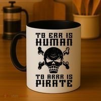 Pirate Pun And Skull Skeleton Easy Pirate Costume Halloween Funny Gift Coffee Mug thumb 4