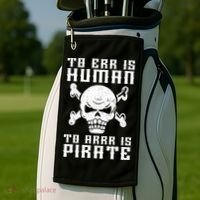 Pirate Pun And Skull Skeleton Easy Pirate Costume Halloween Funny Gift Golf Towel thumb 2