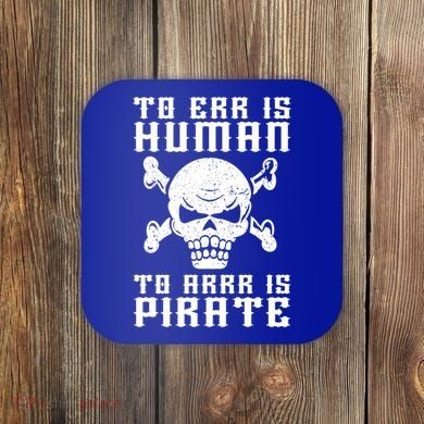 Pirate Pun And Skull Skeleton Easy Pirate Costume Halloween Funny Gift Coaster