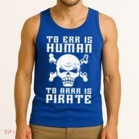 Pirate Pun And Skull Skeleton Easy Pirate Costume Halloween Funny Gift Tank Top thumb 3