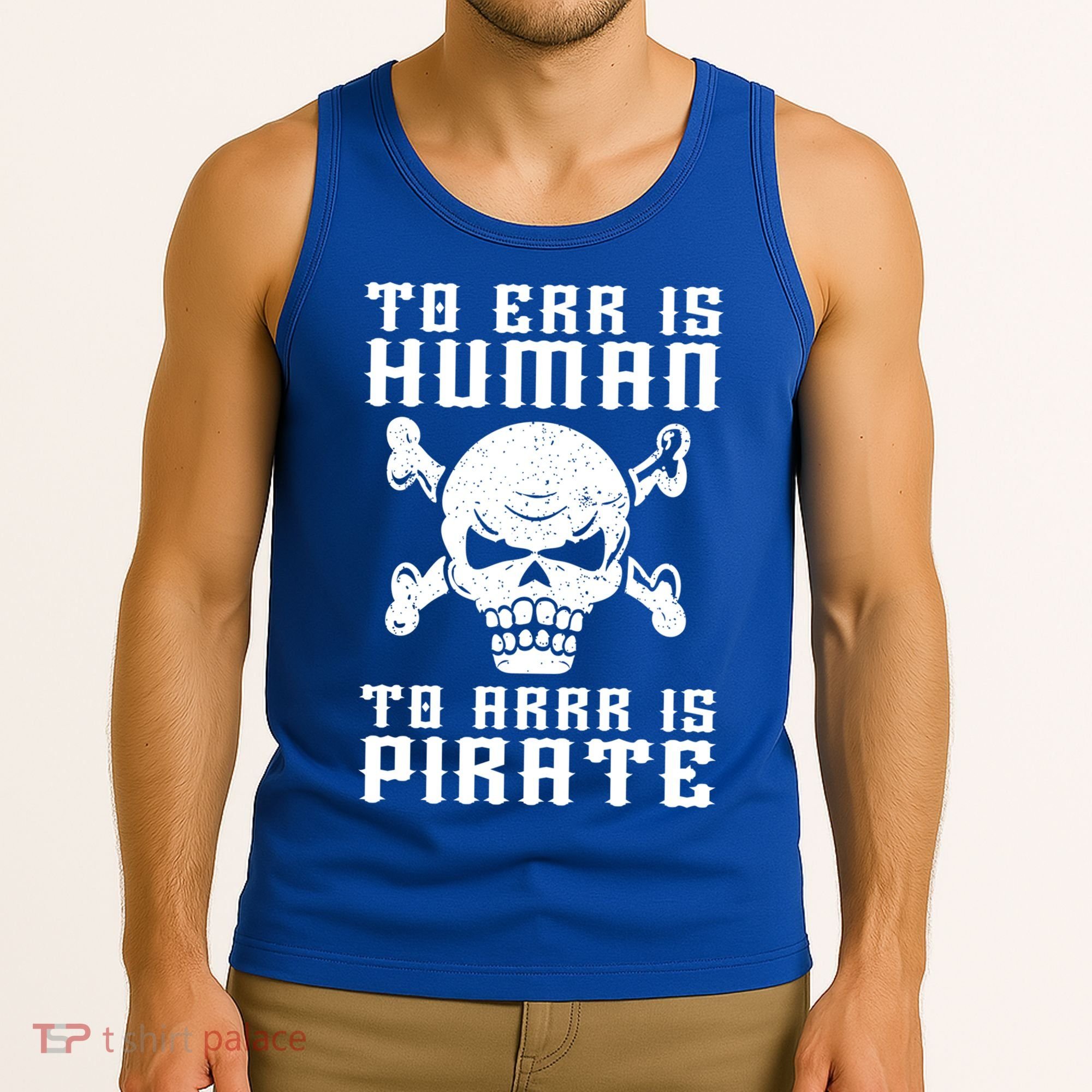 Pirate Pun And Skull Skeleton Easy Pirate Costume Halloween Funny Gift Tank Top
