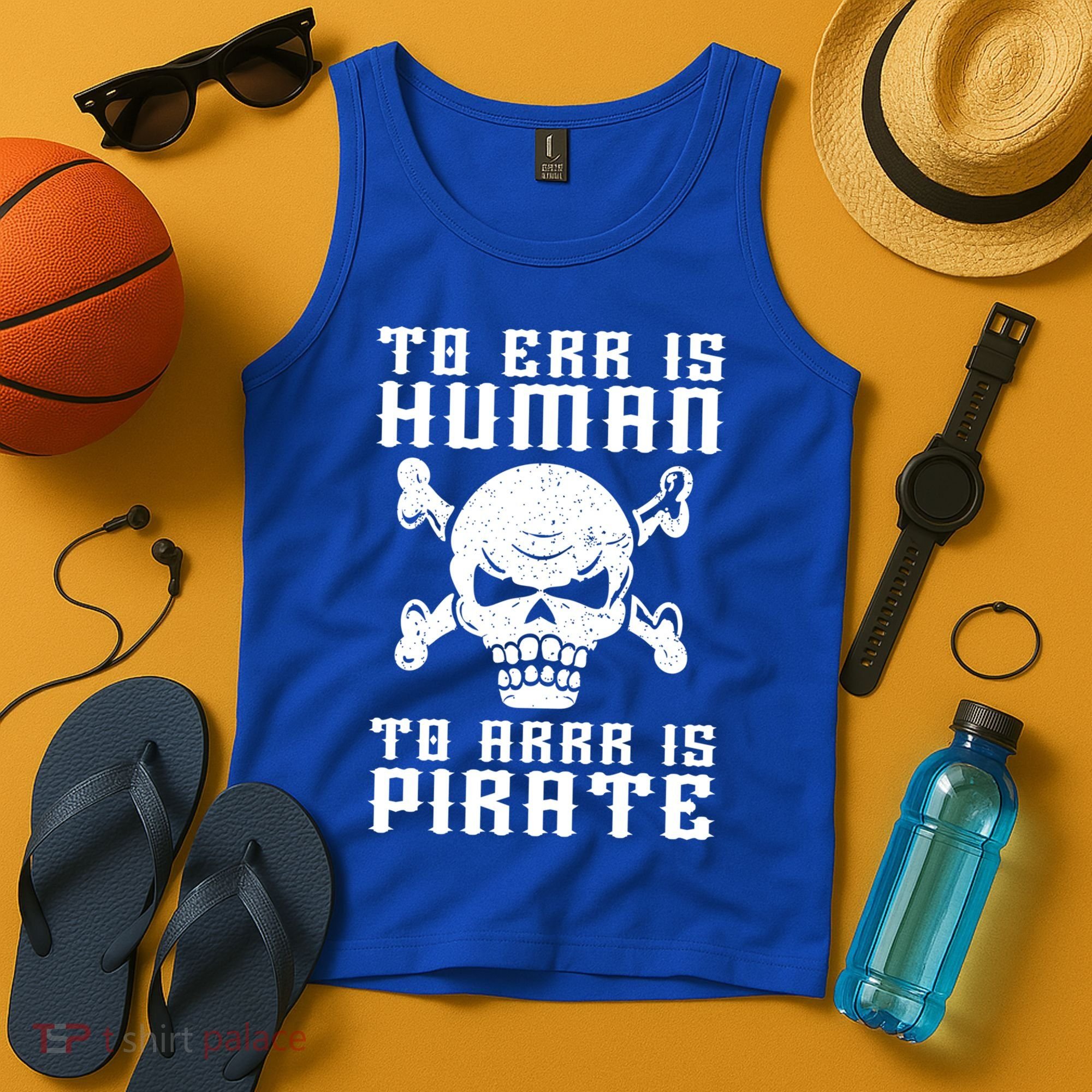 Pirate Pun And Skull Skeleton Easy Pirate Costume Halloween Funny Gift Tank Top
