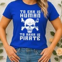 Pirate Pun And Skull Skeleton Easy Pirate Costume Halloween Funny Gift Women's T-Shirt thumb 2