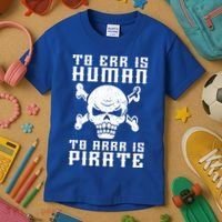Pirate Pun And Skull Skeleton Easy Pirate Costume Halloween Funny Gift Kids T-Shirt thumb 3