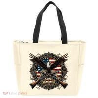 Proud Patriot American Flag Bald Eagle Usa Pride Product Tote Bag thumb 0