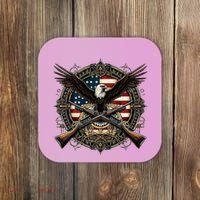 Proud Patriot American Flag Bald Eagle Usa Pride Product Coaster thumb 0