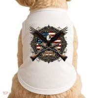 Proud Patriot American Flag Bald Eagle Usa Pride Product Doggie Tank thumb 0