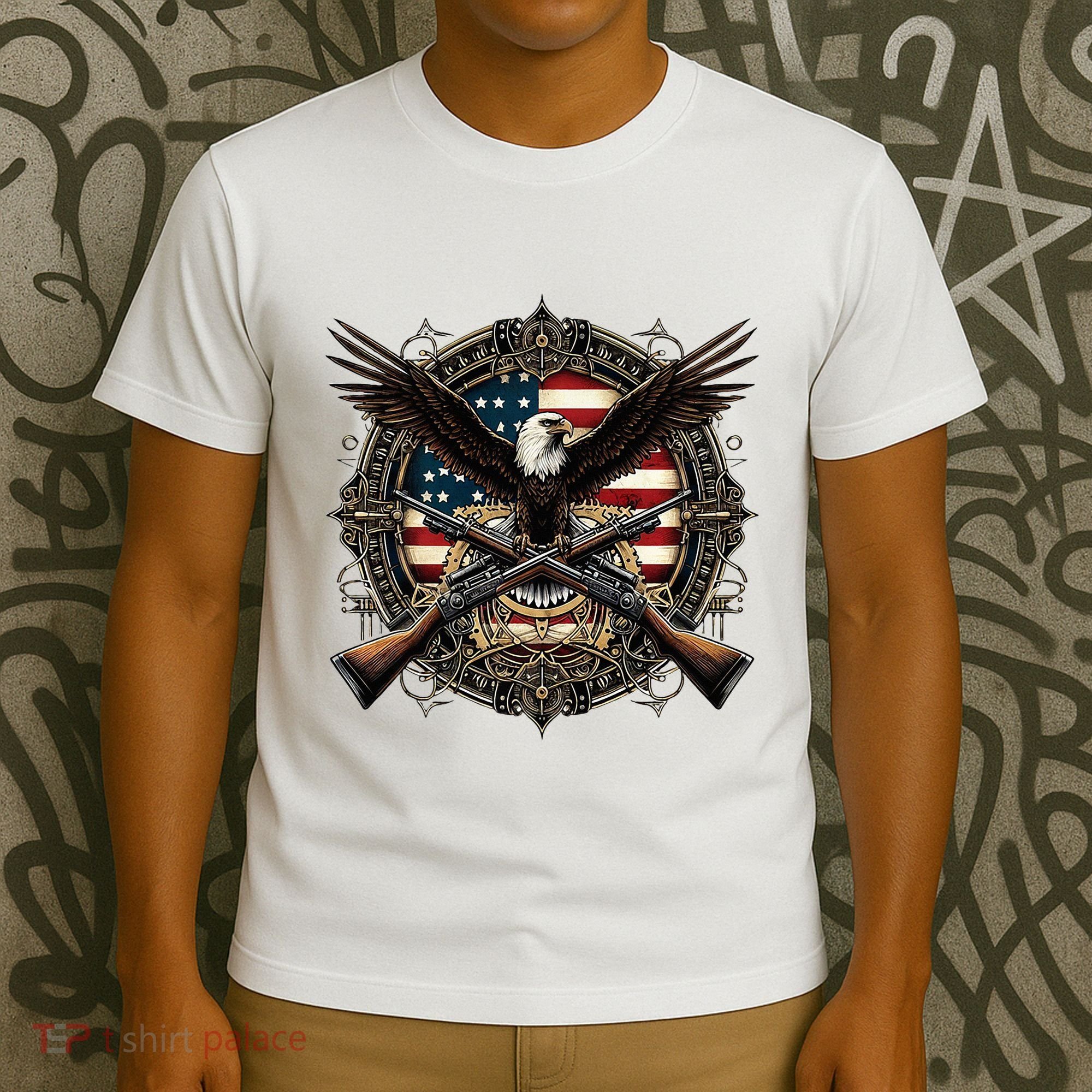 Proud Patriot American Flag Bald Eagle Usa Pride Product T-Shirt