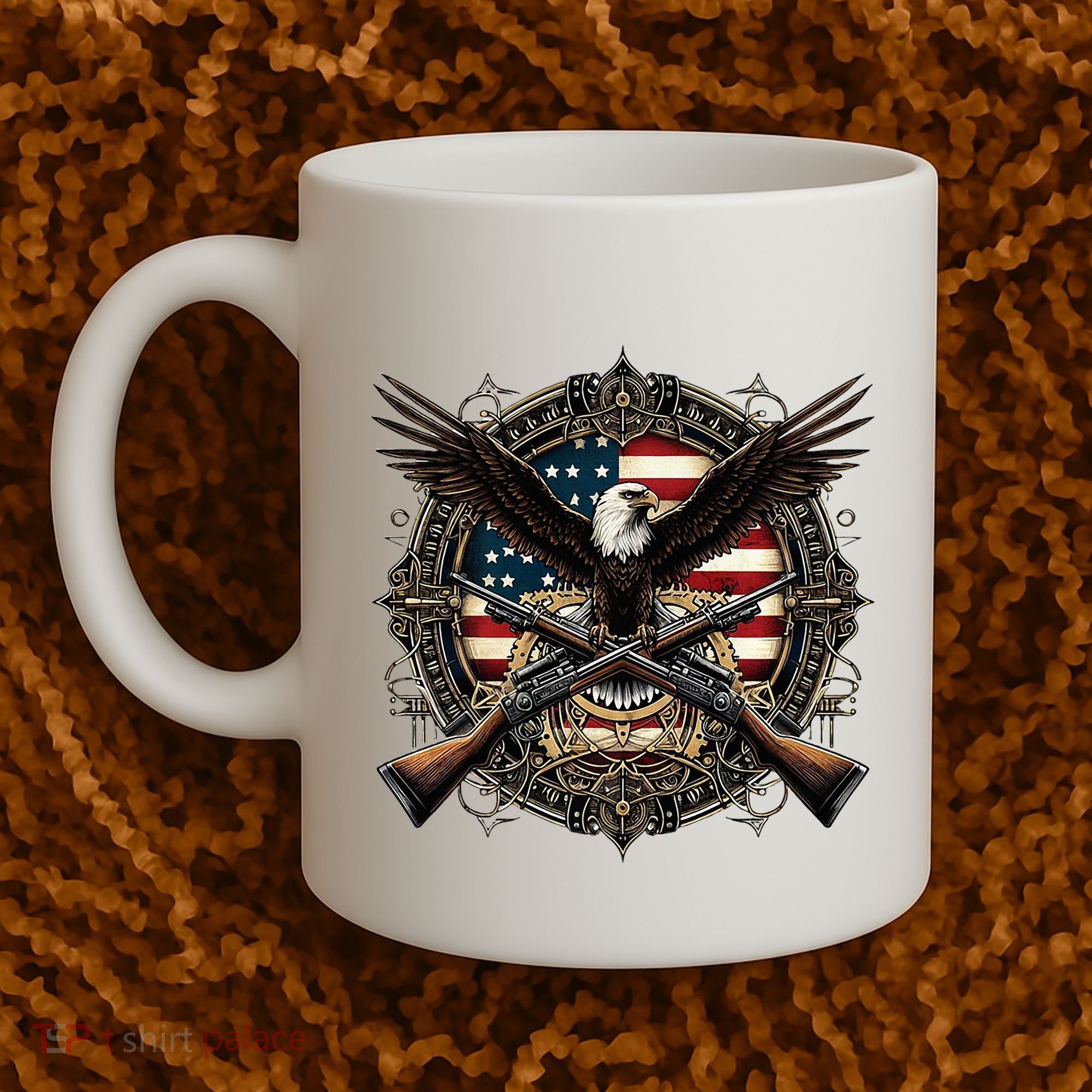 Proud Patriot American Flag Bald Eagle Usa Pride Product Coffee Mug