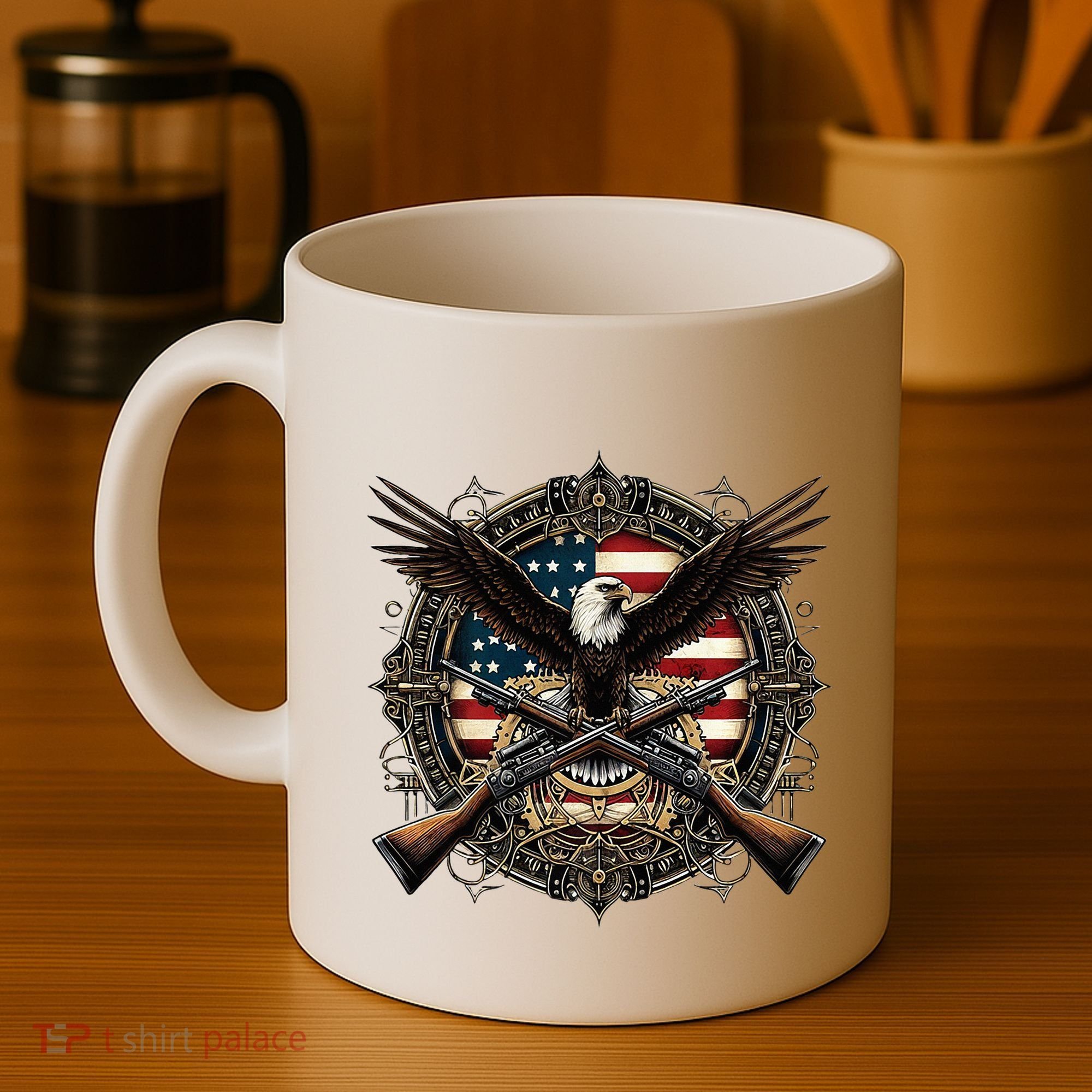 Proud Patriot American Flag Bald Eagle Usa Pride Product Coffee Mug