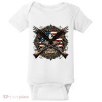 Proud Patriot American Flag Bald Eagle Usa Pride Product Baby Bodysuit thumb 0