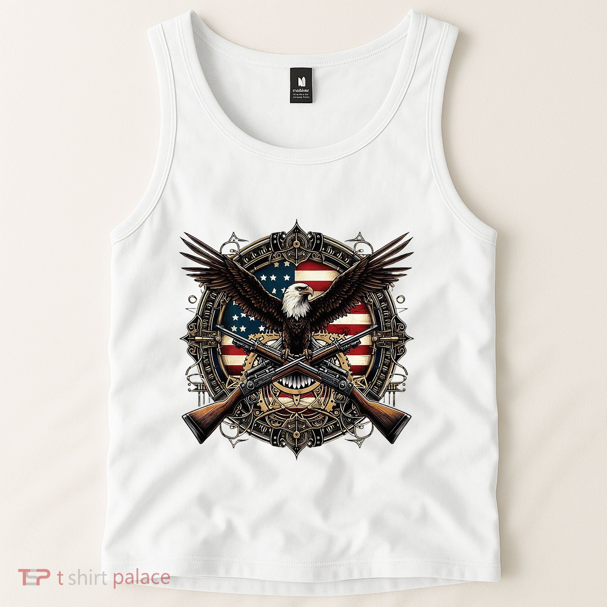 Proud Patriot American Flag Bald Eagle Usa Pride Product Tank Top