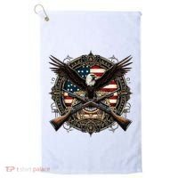 Proud Patriot American Flag Bald Eagle Usa Pride Product Golf Towel thumb 0