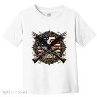 Proud Patriot American Flag Bald Eagle Usa Pride Product Toddler T-Shirt thumb 0