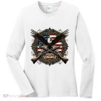 Proud Patriot American Flag Bald Eagle Usa Pride Product Women's Long Sleeve Shirt thumb 0