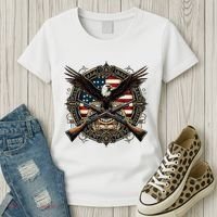 Proud Patriot American Flag Bald Eagle Usa Pride Product Women's T-Shirt thumb 3