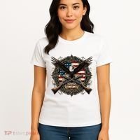 Proud Patriot American Flag Bald Eagle Usa Pride Product Women's T-Shirt thumb 4