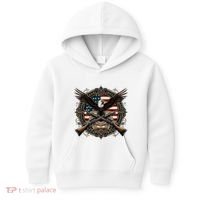 Proud Patriot American Flag Bald Eagle Usa Pride Product Kids Hoodie thumb 0