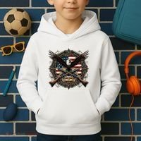 Proud Patriot American Flag Bald Eagle Usa Pride Product Kids Hoodie thumb 2