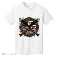 Proud Patriot American Flag Bald Eagle Usa Pride Product Kids T-Shirt thumb 0
