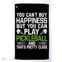 Play Pickleball And That's Pretty Close Pickleball Paddle Golf Towel thumb 0